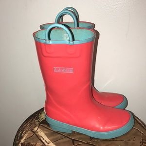 L.L. BEAN GIRLS PUDDLE STOMPERS RAIN BOOTS